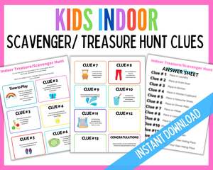 Easter Treasure Scavenger Hunt: Kids Indoor Treasure Hunt