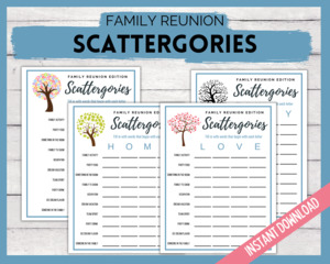 Family Reunion: Family Reunion Scattergories