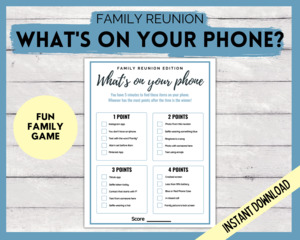 Family Reunion: Family Reunion What's on your Phone