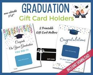 Graduation Gift Card Holders - Congrats