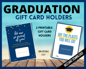 Graduation Gift Card Holders - Blue