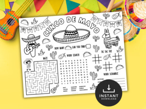 Cinco de Mayo Placemat Activity