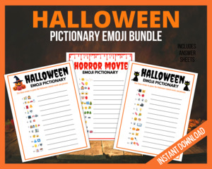Halloween Emoji Pictionary Bundle