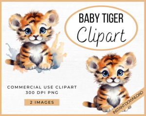 Baby Tiger Clipart