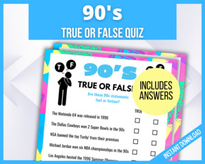 Decades: 90s True or False Quiz