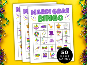 Mardi Gras Bingo Game