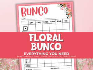 Bunco: Floral Bunco Pack