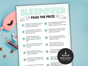 Birthday: Sleepover Pass the Prize