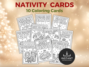 All Printables: Nativity Coloring Cards
