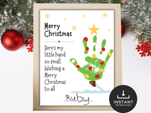 Christmas Tree Handprint Craft