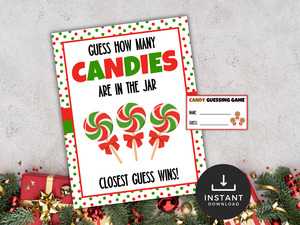 All Printables: Christmas Candy Guessing Game