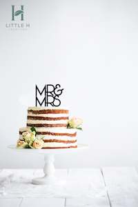 Cake Toppers All: Mr & Mrs Wedding Cake Topper