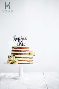 Name & Age Cake Topper - Script