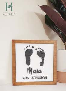 Children: 3D Footprint Plaque