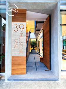 Large Vertical street name & number