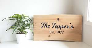 Rustic Edge Slab Signs