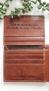 Engraved Leather Men’s Wallets