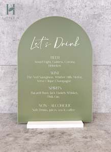Wedding Engagement: Bar Menu - Botanical Range