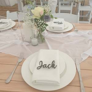 Wedding Engagement: Laser cut place names