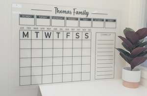 Planners Calendars: Dry Erase Acrylic Weekly/Monthly Calendar