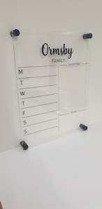 Dry Erase Acrylic Calendar - Weekly