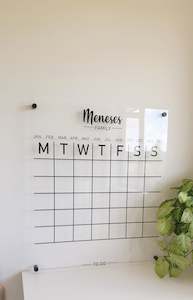 Planners Calendars: Dry Erase Family Acrylic Calendar - Monthly