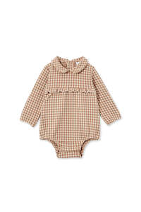 MILKY Check Collared Playsuit