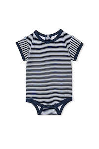 Milky Clothing Australia: MILKY Navy Mini Stripe Bubbysuit