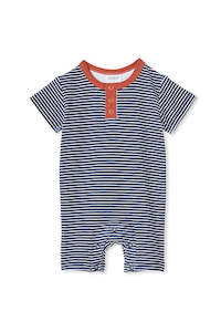 Milky Clothing Australia: MILKY Navy Mini Stripe Romper