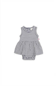 Marquise 2: Marquise - Navy Stripe Bodysuit Dress
