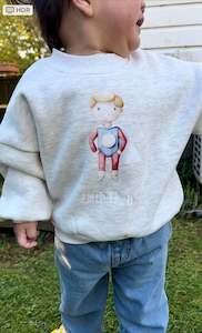 Baby Boy 0 24 Months: Little Hero Boy Crewneck Sweater