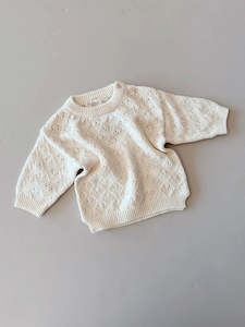Freckles By Fo - Mila Pointelle Cotton Sweater