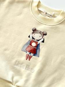 Little Girls 2 5 Years 1: Little Hero Girl Crewneck Sweater