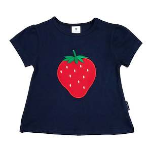 Korango - Strawberry Applique Swing Top Navy