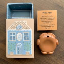 Happy Puppy Metal Worry Stone