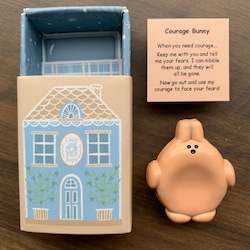 Metal Worry Stones: Courage Bunny Metal Worry Stone
