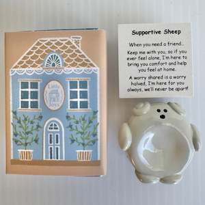 Supportive Sheep Metal Worry Stone