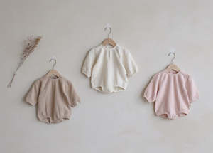 Vanilla Cream Muslin Bodysuit