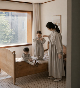 Lumi Shirred Cotton Dress for Mum