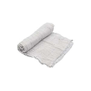 Baby Gift Box: Muslin Wrap - Grey Stripe