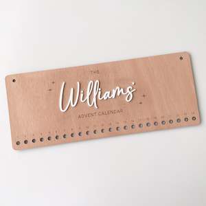 Christmas: Wooden Advent Calendar - Family