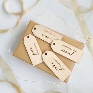 Christmas: Want, Wear, Need, Read Tags