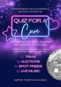 QUIZ FOR A CURE - TABLE TICKET SEATING 10