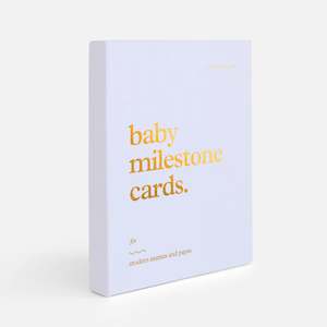 Baby milestone card: Fox & Fallow | Baby Milestone Cards, Powder Blue
