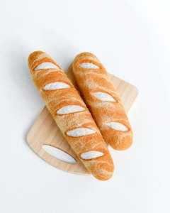Felt Play Food: Tara Treasures | Felt Play Food, Baguette (Set of 2)