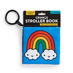 Books: Mudpuppy | Crinkle Stroller Book, Rainbow World