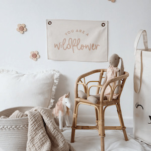 Wall Hangings: Leonie and the Leopard | Wall Banners, You are a Wildflower