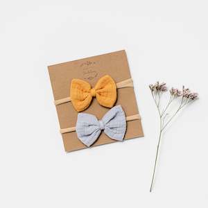 Headbands: Over the Dandelions | Muslin Bow Headband - Saffron + Frost