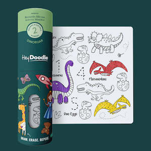 HeyDoodle | Reusable Colouring Mat, DinoRoar (Mini)