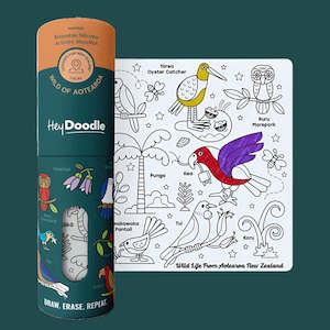 HeyDoodle | Reusable Colouring Mat, Wild of Aotearoa (Mini)